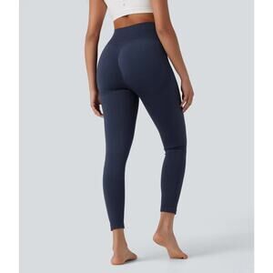 Halara Seamless Tummy Control Butt Lifting Yoga Pilates Leggings 7/8 Peacoat S